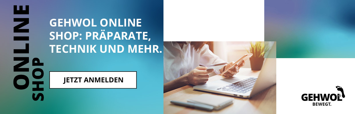 Einer für alles. GEHWOL Online Shop für gewerbliche Kunden. Podologie & Fußpflege, Fußpfleginstrumente & Zubehör, Körperpflege & Wellness, Raumausstattung.