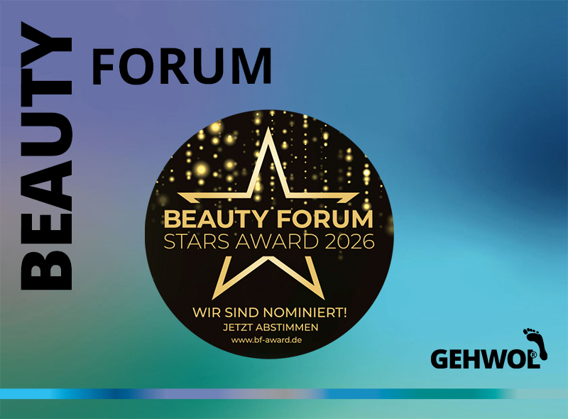 The BEAUTY FORUM Stars Award celebrates the highlights of the professional beauty industry and we are proud to be part of it again. This year, we are once again entering the competition with innovative devices and great products, including the Class-IIa-medical device Cold plasma device from GEHWOL TECH and our fragrance-free GEHWOL PROFESSIONAL med. Wash Gel Protect.