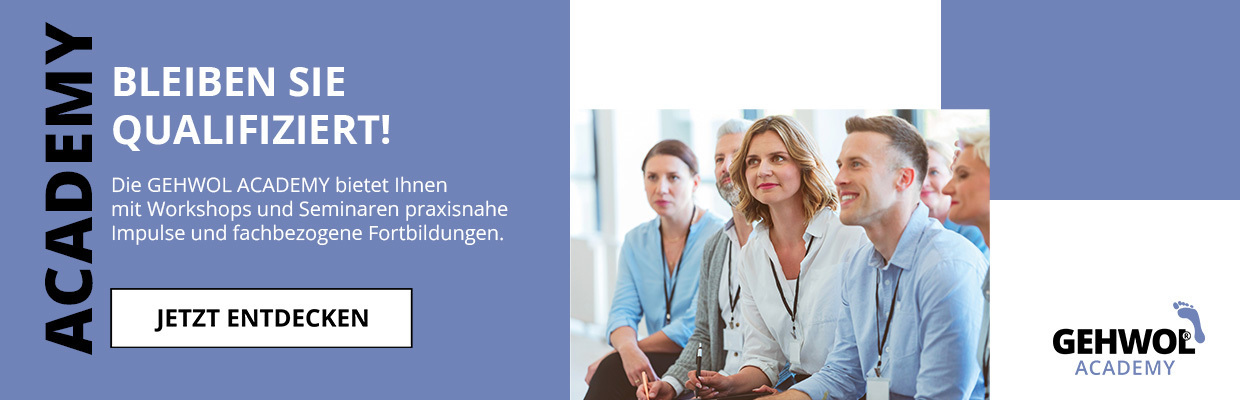 Bleiben Sie qualifiziert - mit den Seminaren und Workshops der GEHWOL ACADEMY!