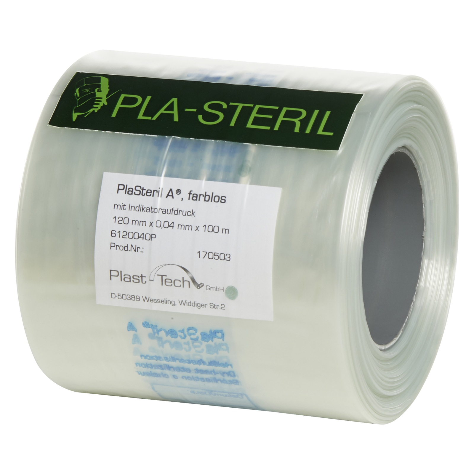 Folie für Heißluftsterilisatoren PlaSteril A Rolle 12 cm x 100 m