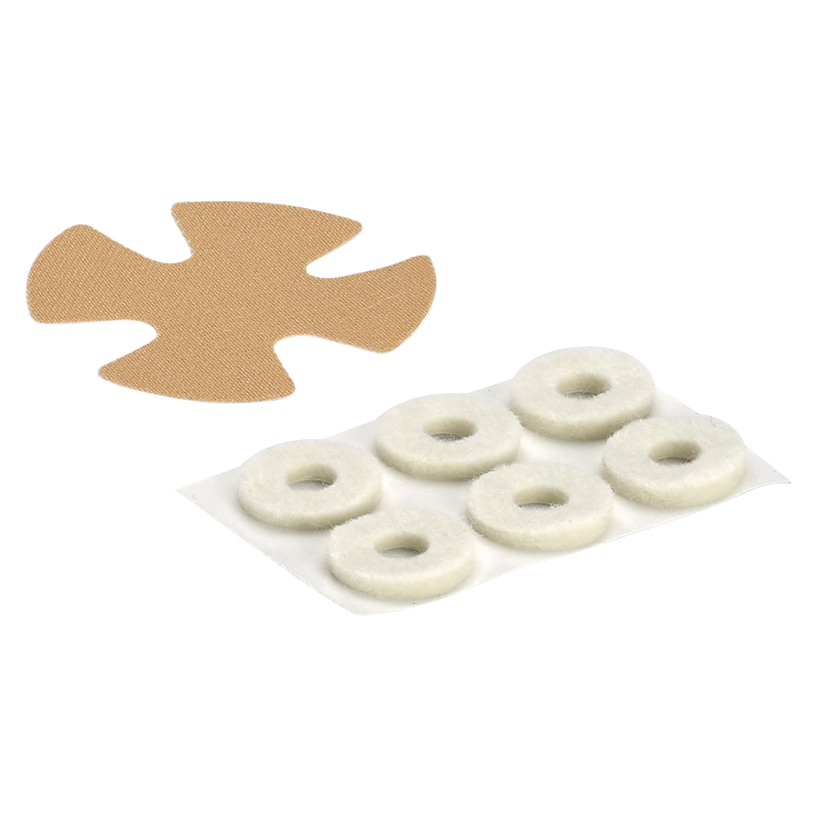 Zehenkuppenschutzpflaster, sternförmig