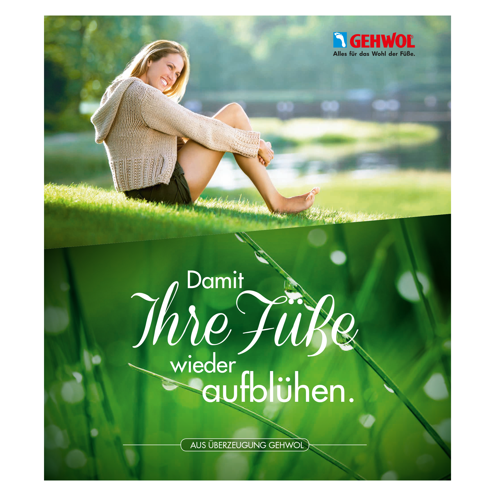 GEHWOL Plakat für Bodenverkaufsständer Frühling/Sommer
