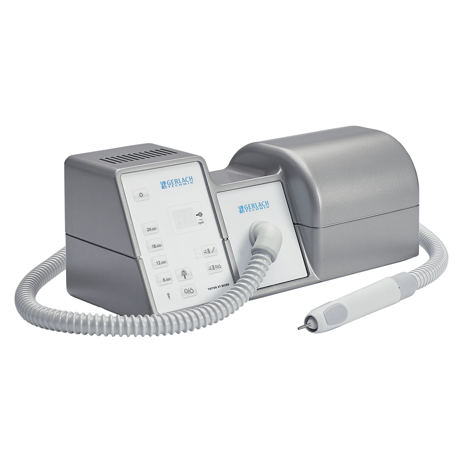 GERLACH foot care suction device TRITON AT MICRO platinum silver