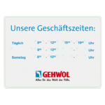 GEHWOL Opening Times Sticker