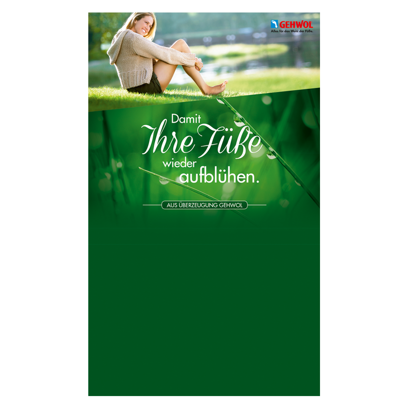 GEHWOL placard for table display spring/summer
