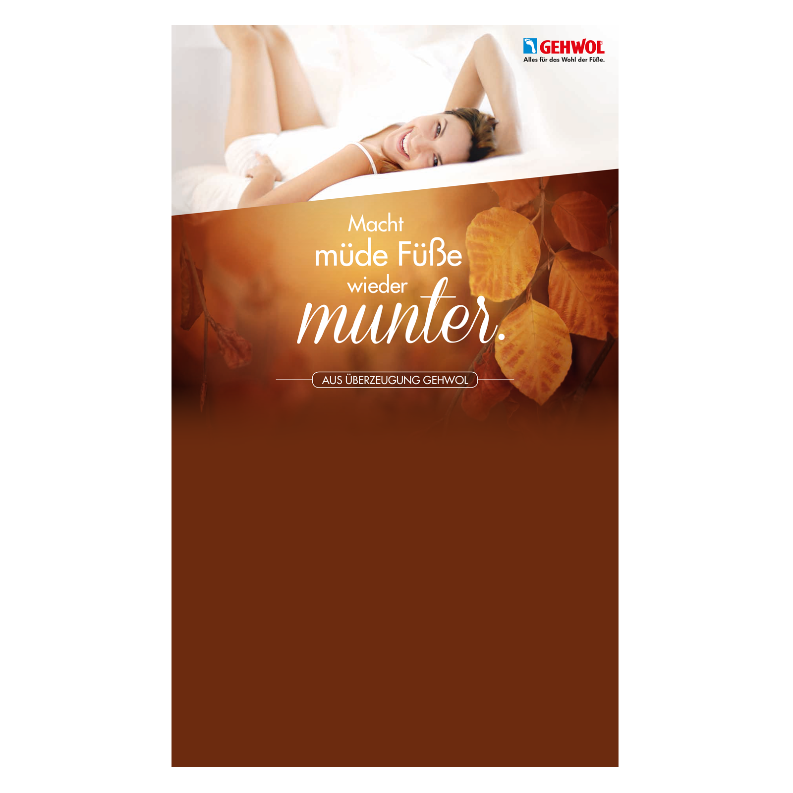 GEHWOL placard for table display autumn/winter