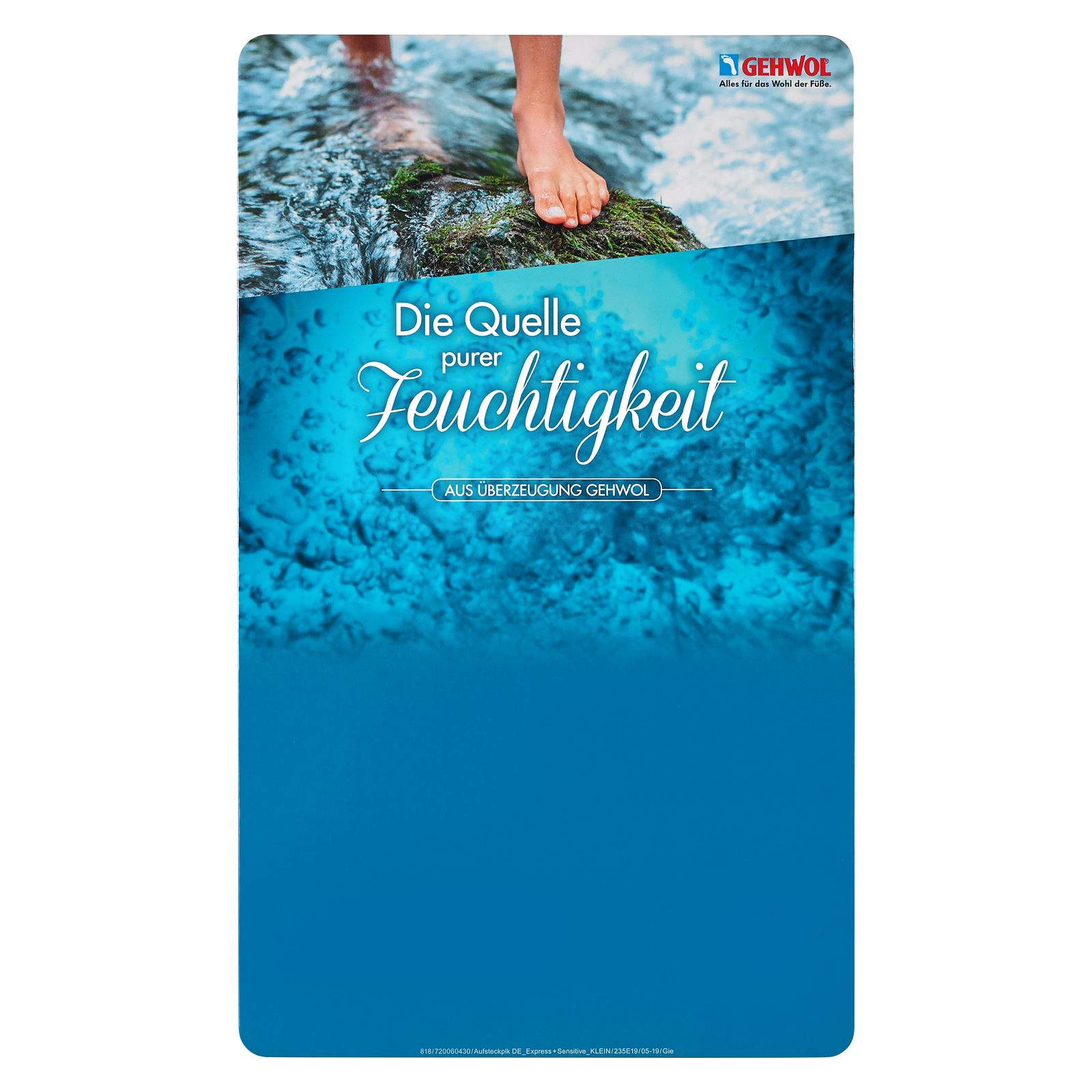 GEHWOL placard for table display med Express Pflegeschaum/med Sensitive