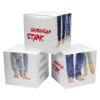 Decoration cube 3-er set, motive feet, strong together, wall, logos