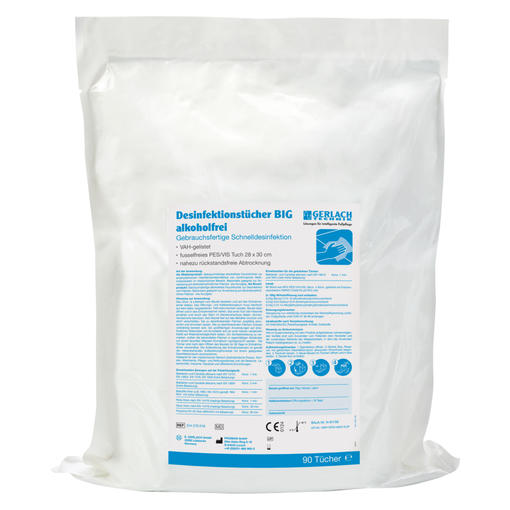 GERLACH disinfection tissues BIG without alcohol