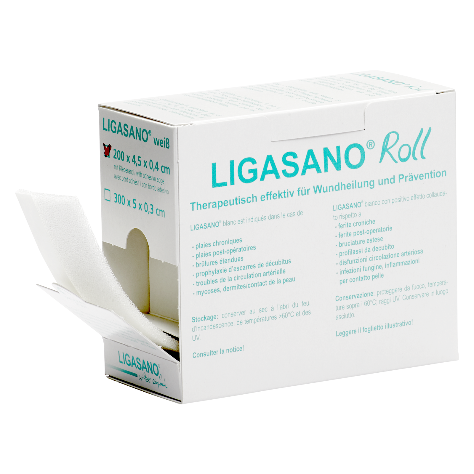 LIGASANO mit Kleberand 200 x 4,5 x 0,4 cm