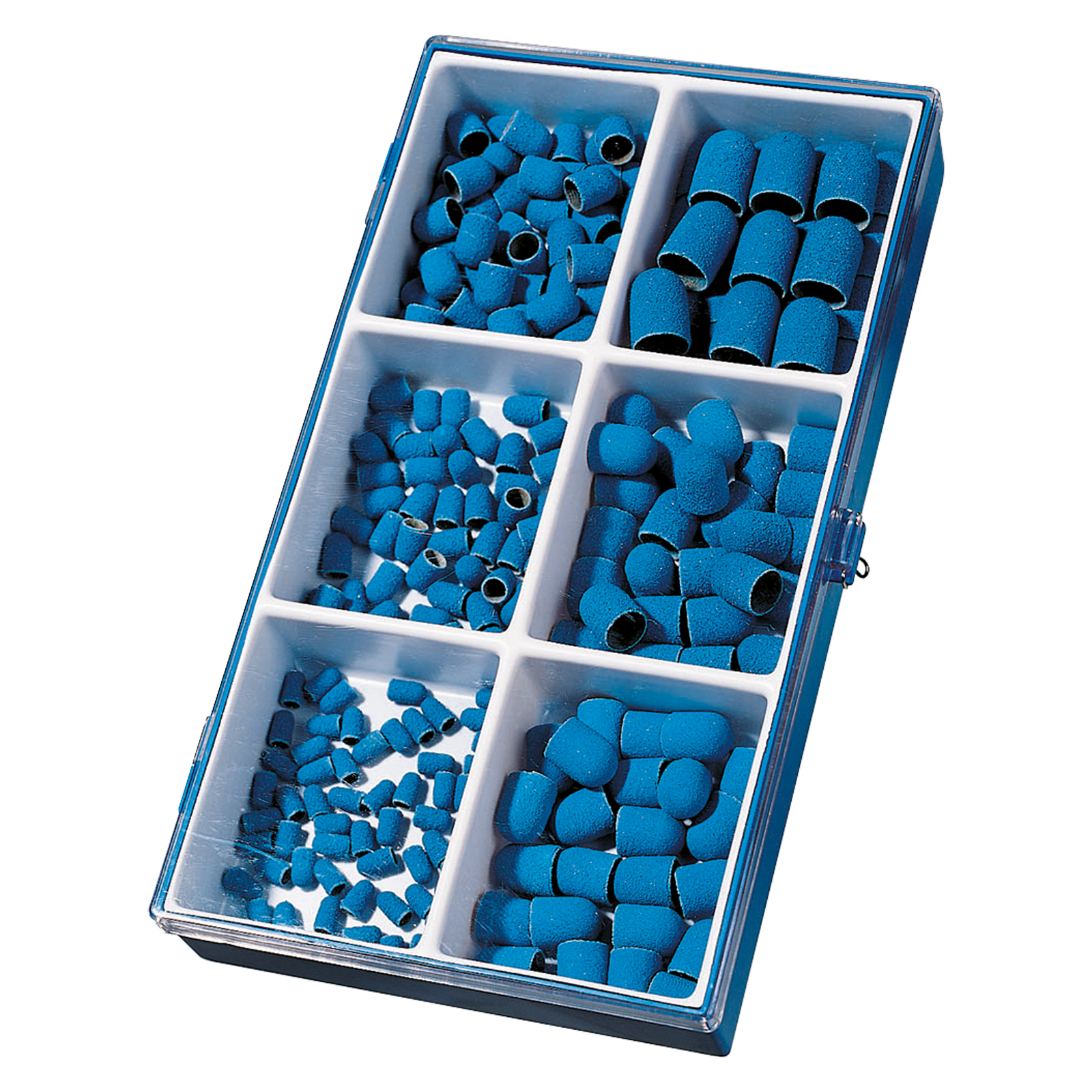 Schleifkappen-Set rund blau