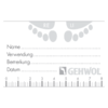 GEHWOL Bogen Spangendokumentation neutral